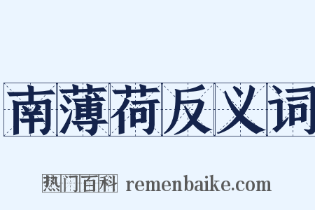 南薄荷反义词是什么意思的图片